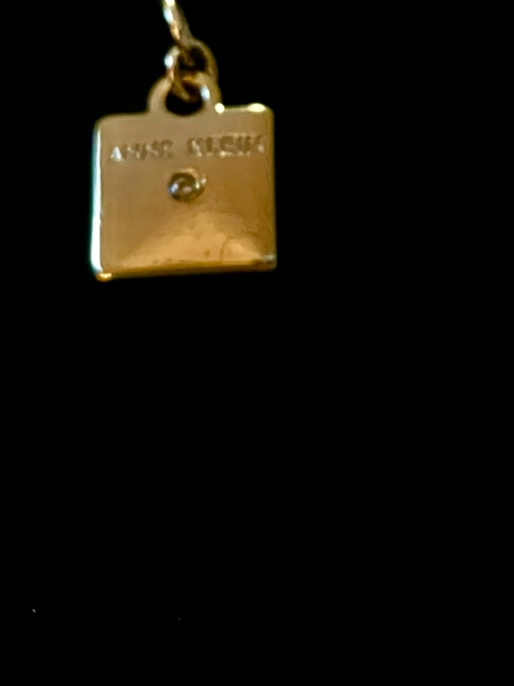 New Anne Klein Gold and Chain Necklace with Black Leather Inlay in Box - Picture 4 of 5